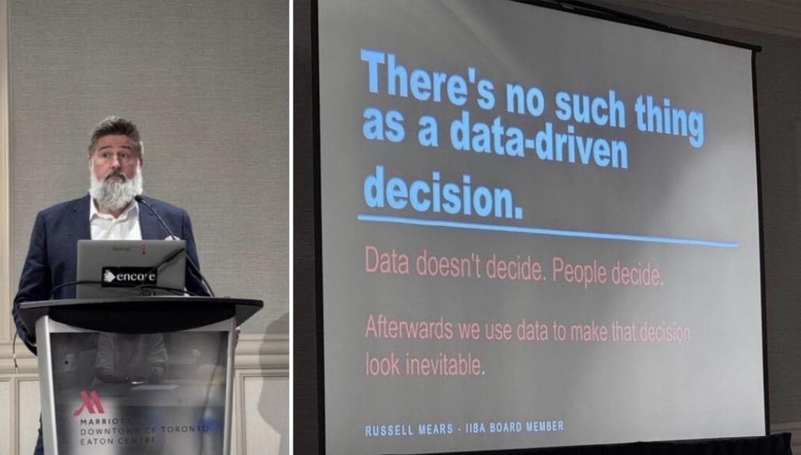 Russell Mears delivering keynote at Building Business Capability 2026, Toronto
